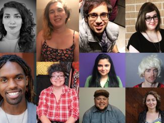 A photo collage featuring all ten playwrights whose works are featured in Nothing Without a Company's New Works Festival.